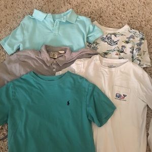 Boys short sleeve shirts.